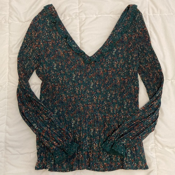 Sezane Sybille Floral Blouse Green Size 36 (S) - Picture 4 of 10
